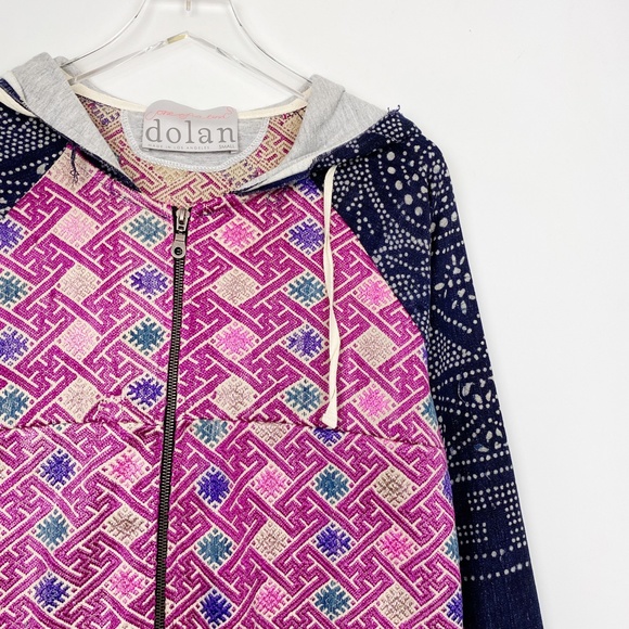 Anthropologie Shangri La Batik Embroidered Hoodie Dolan Small - Picture 9 of 12